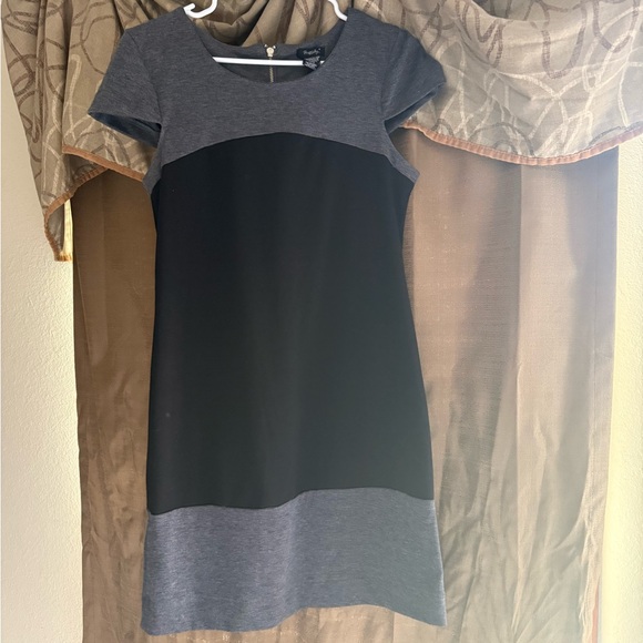 Rhapsody Dresses & Skirts - #48–Rhapsody Elegant Black and Gray Midi Dress